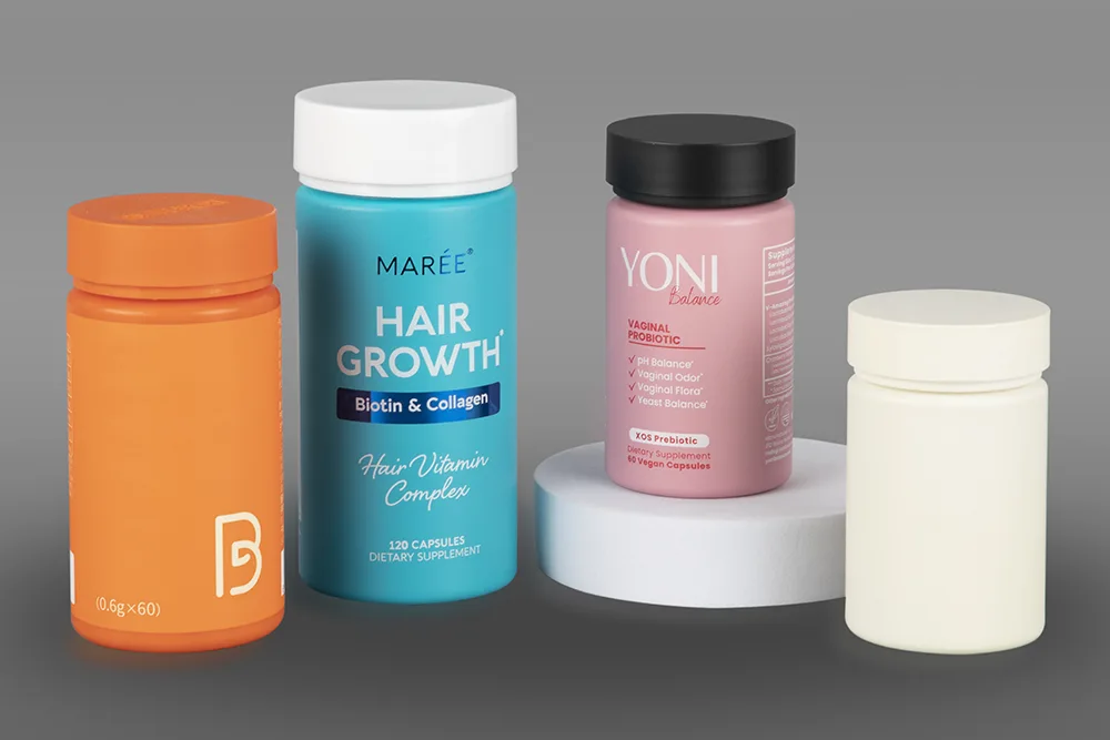 PET Magnesium Supplement Bottles For Capsules